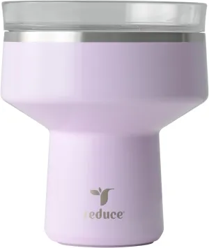 REDUCE Saltini 16 oz Cocktail Tumbler - Insulated Margarita Tumbler with Lid - Keeps Drinks Cold for 10 Hours - 360 Sippable Martini Glass Alternative - Shatterproof, Perfect for Parties - Lilac Bud