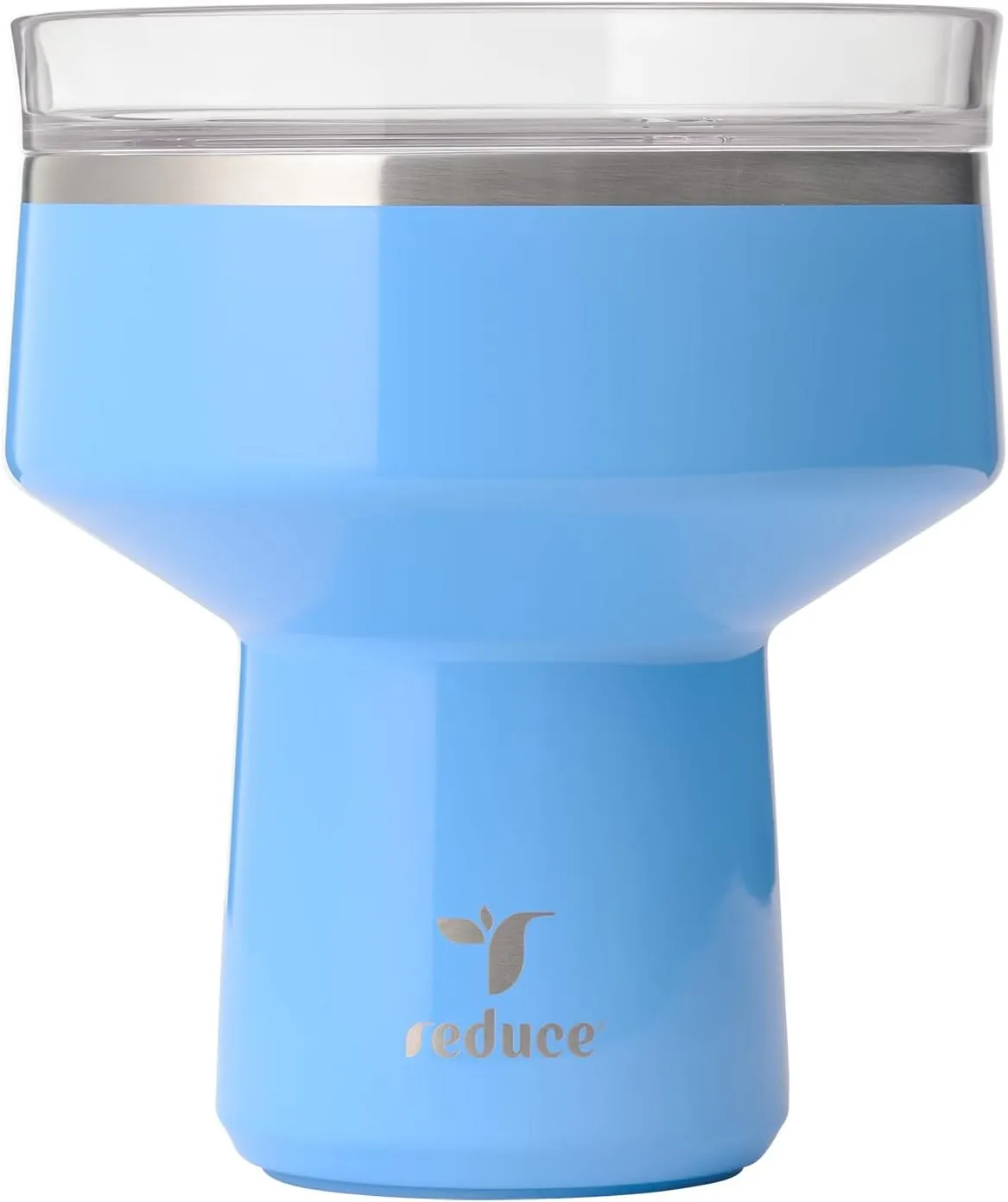 REDUCE Saltini 16 oz Cocktail Tumbler - Insulated Margarita Tumbler with Lid - Keeps Drinks Cold for 10 Hours - 360 Sippable Martini Glass Alternative - Shatterproof, Perfect for Parties - Oahu Blue