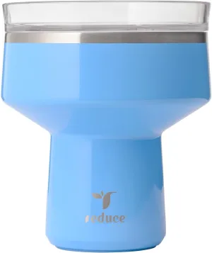 REDUCE Saltini 16 oz Cocktail Tumbler - Insulated Margarita Tumbler with Lid - Keeps Drinks Cold for 10 Hours - 360 Sippable Martini Glass Alternative - Shatterproof, Perfect for Parties - Oahu Blue