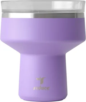 REDUCE Saltini 16 oz Cocktail Tumbler - Insulated Margarita Tumbler with Lid - Keeps Drinks Cold for 10 Hours - 360 Sippable Martini Glass Alternative - Shatterproof, Perfect for Parties-Purple Punch