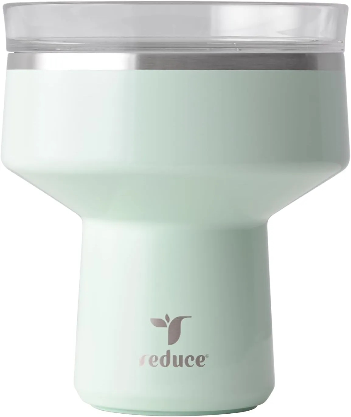 REDUCE Saltini 16 oz Cocktail Tumbler - Insulated Margarita Tumbler with Lid - Keeps Drinks Cold for 10 Hours - 360 Sippable Martini Glass Alternative - Shatterproof, Perfect for Parties - Sea Glass