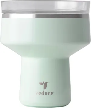 REDUCE Saltini 16 oz Cocktail Tumbler - Insulated Margarita Tumbler with Lid - Keeps Drinks Cold for 10 Hours - 360 Sippable Martini Glass Alternative - Shatterproof, Perfect for Parties - Sea Glass