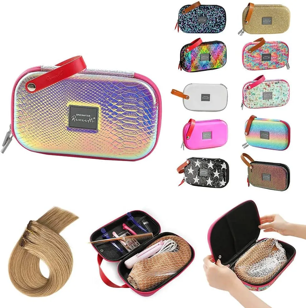 RemeeHi Hair Lace Wig Travel Bag & Storage Case, Hairdressing Bag with Accessory Pockets, Cosmetic Organizer G103