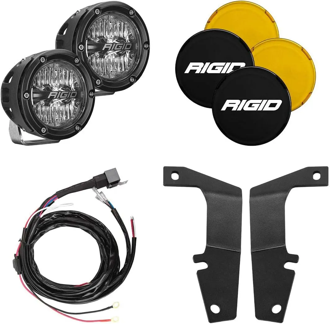 Rigid Industries – A Pillar Light Kit, Compatible with The 2010-2020 4Runner, Includes 4 in 360 Series Drive Lights (46704)