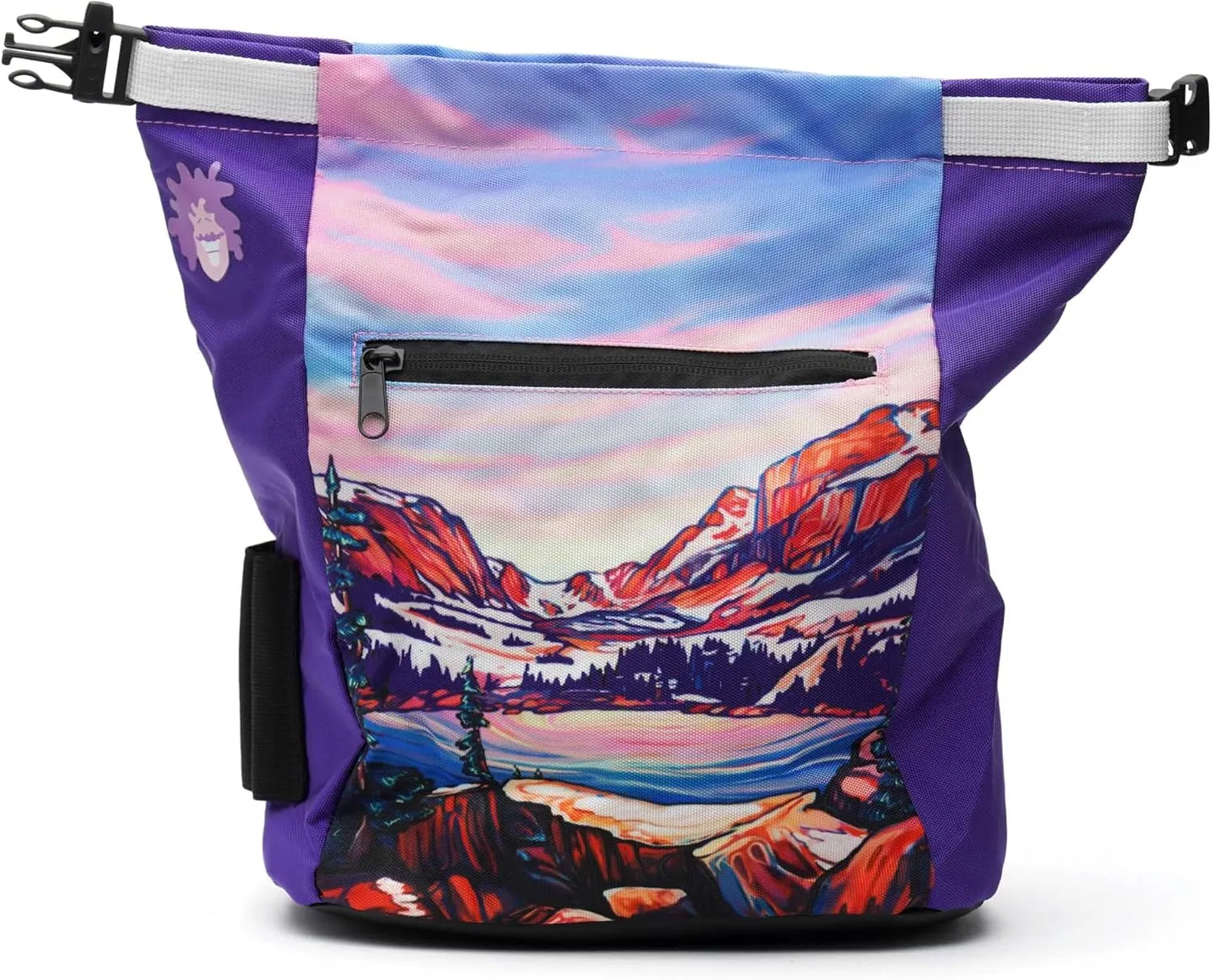 Rock Climbing Chalk Bucket | for Bouldering Gym & Outdoor Use | Durable Velcro Closure, 2 Zippered Pockets, Easy-Carry Handle