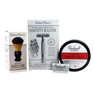 Rockwell Razors 6C Shave Kit, Gunmetal. Includes 4-Month Supply of Rockwell Swedish Stainless Steel Blades