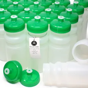 Rolling Sands 20 Ounce Sports Water Bottles 100 Pack, BPA-Free, Made in USA, Dishwasher Safe