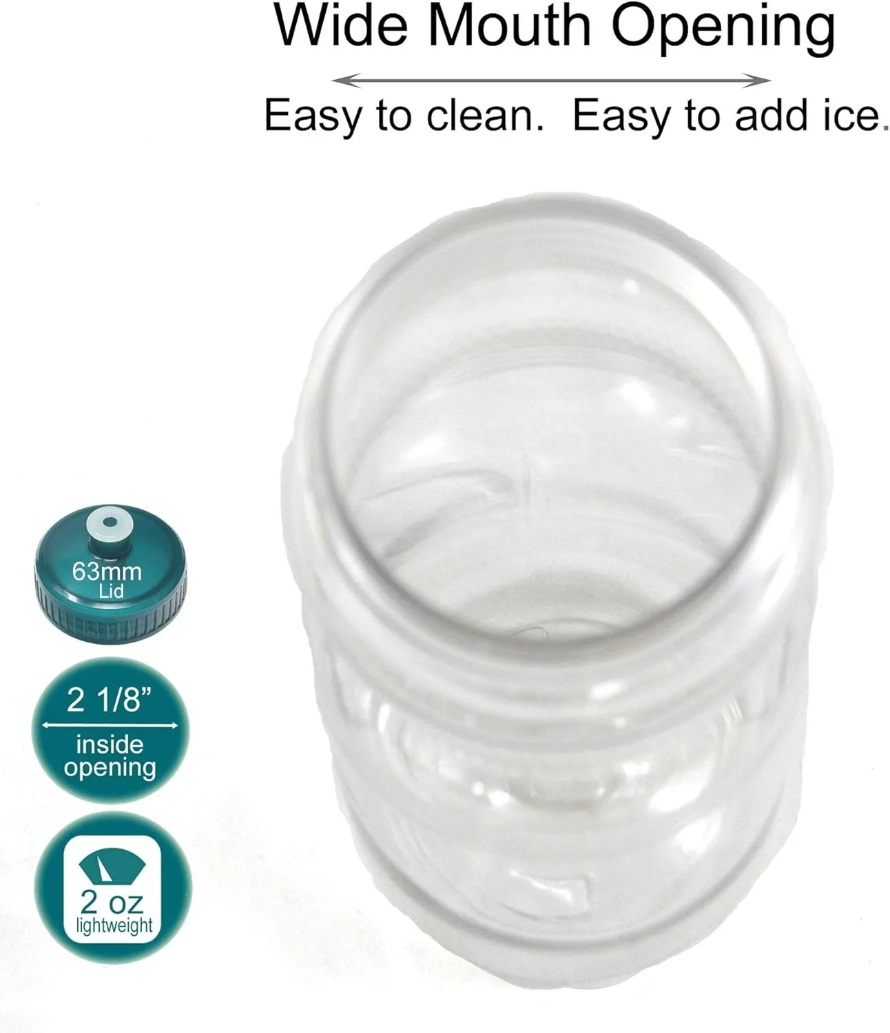 Rolling Sands BPA-Free 24 Ounce Water Bottles, Bulk 100 Pack, Made in USA