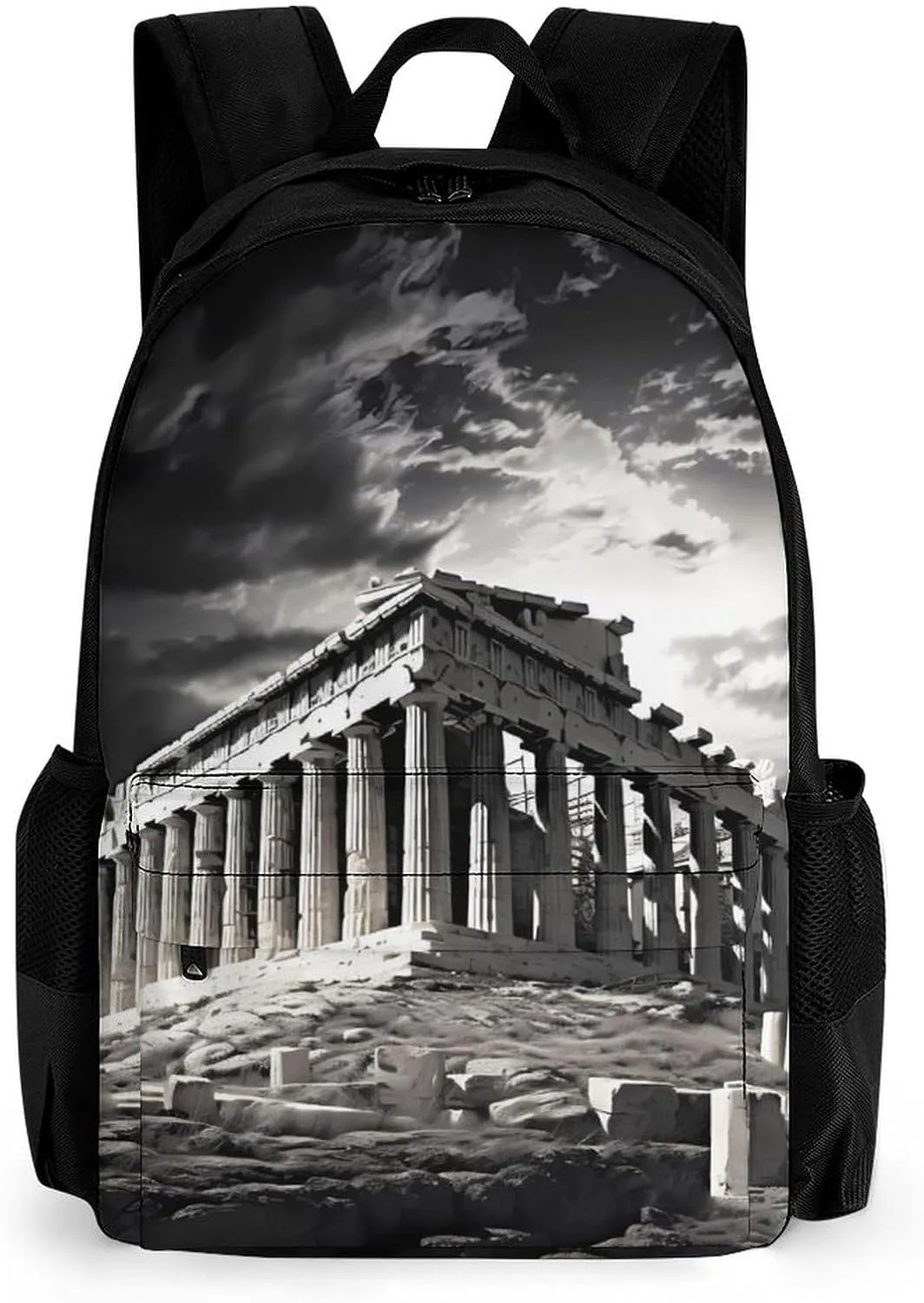 Ruins of A Temple Parthenon Acropolis Athens Greece Casual Backpack Lightweight Shoulders Bag Laptop Daypacks with Side Pocket for Workplace Travel