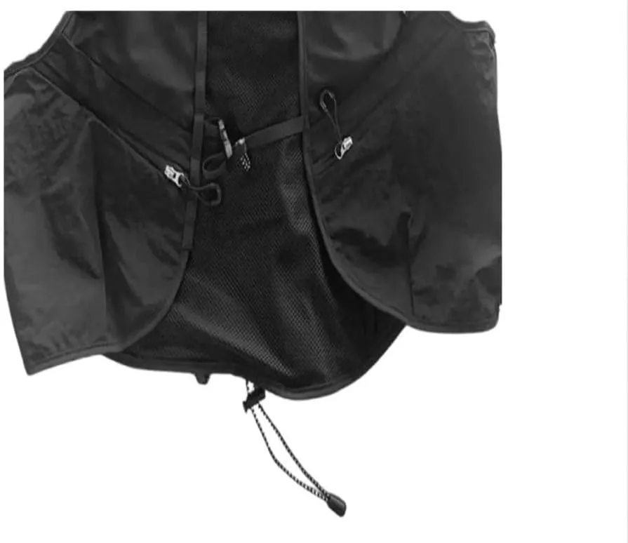 Runner Hydration Pack with Multiple Pocket Mesh Back Hooks Trail Running Outdoor Lightweight Breathable