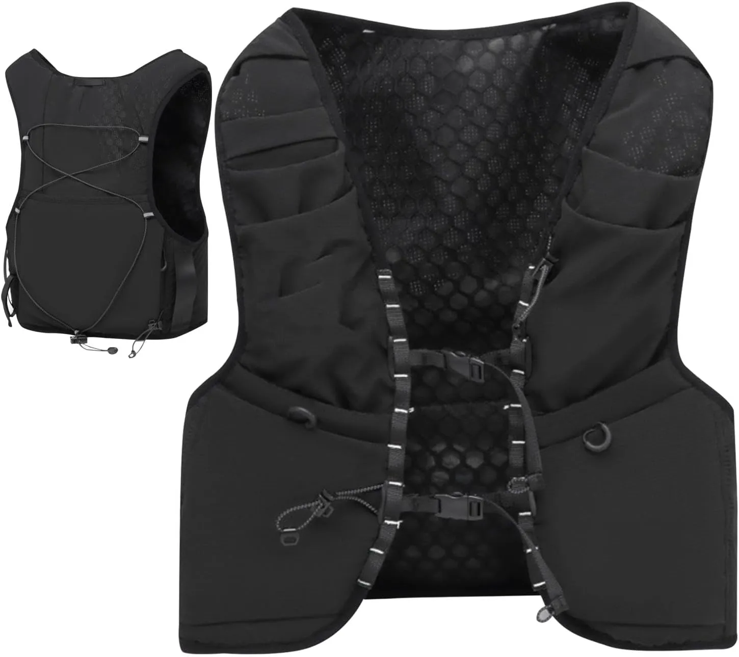 Running Hydration Vest Backpack - Lightweight Daypack Vest - Hydration Vest Daypack for Hiking Trail Running Cycling Race for Women Men