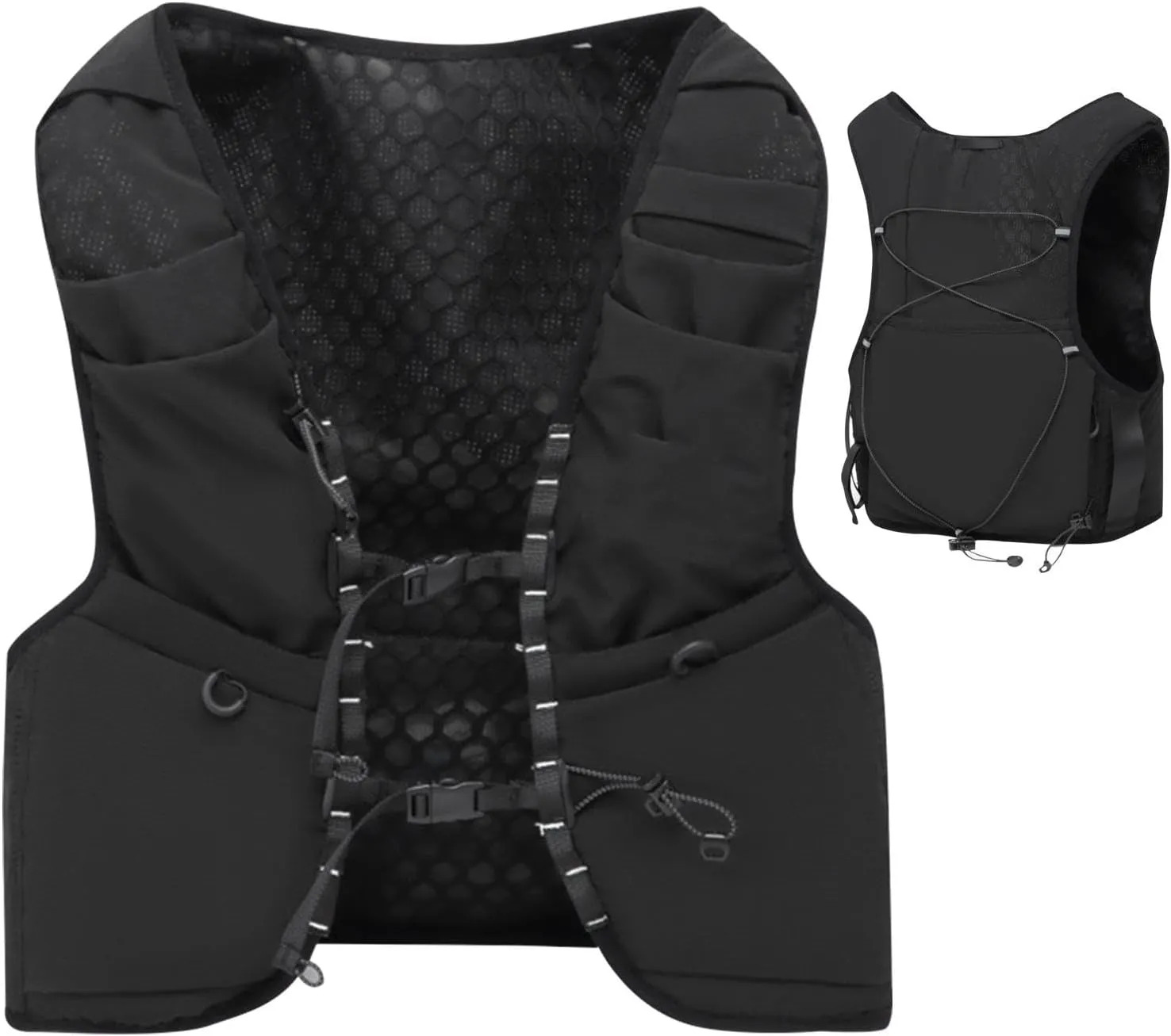 Running Hydration Vest Backpack - Lightweight Daypack Vest - Hydration Vest Daypack for Hiking Trail Running Cycling Race for Women Men
