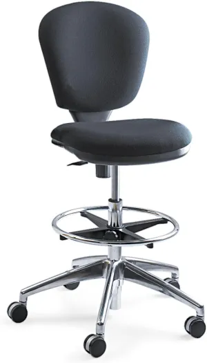 Safco Metro Ergonomic Office Chair, Extended-Height, Adjustable with Swivel Base, Padded, Black