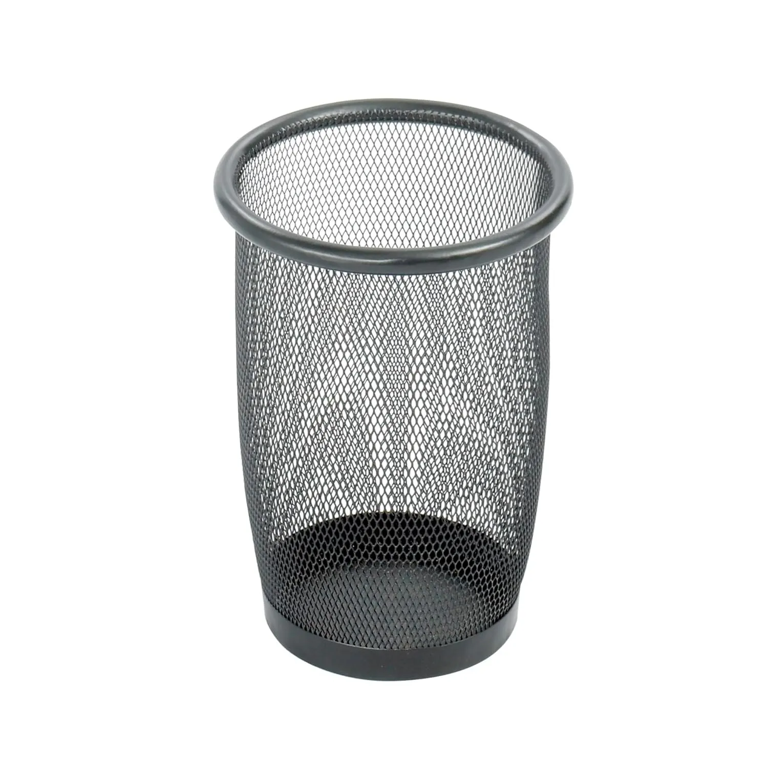Safco Products Onyx Mesh Small Round Wastebasket, 3 Quart, Black, 9716BL