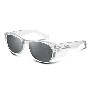 SAFESTYLE GLASSES CLASSICS CLEAR FRAME POLARISED LENS EYEWEAR CCP100
