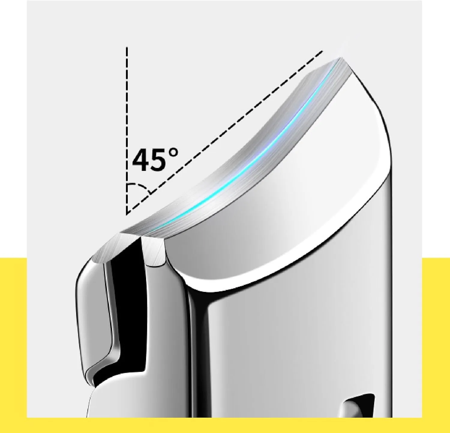 Safetrim Precision Nail Clipper, Wide Jaw Opening Anti-Splash Slanted Nail Clipper, Long Handle Curved Toenail Clippers, Stainless Steel Angled Nail Clippers for Thick Hard Nails (Black Yellow)
