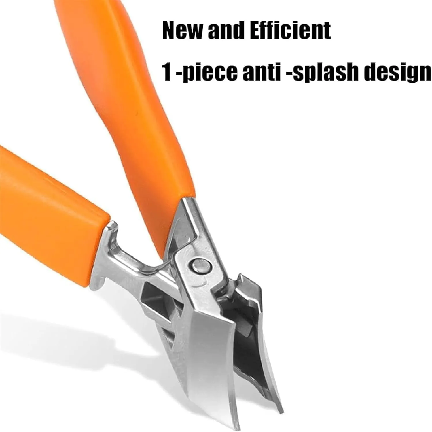Safetrim Precision Nail Clipper, Wide Jaw Opening Anti-Splash Slanted Nail Clipper, Long Handle Curved Toenail Clippers, Stainless Steel Angled Nail Clippers for Thick Hard Nails (Black Yellow)