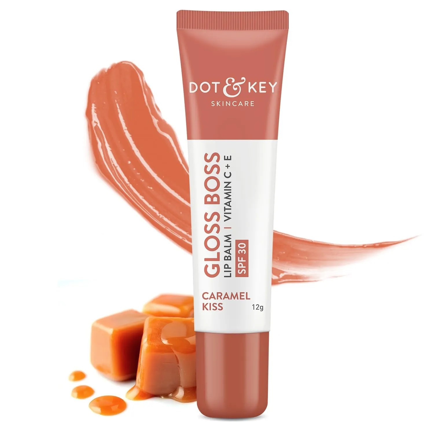 Salted Caramel Tinted Lip Balm(12Gm)|With Spf 30|Lightweight&Non Sticky|Lip Balm For Women For Soft Smooth&Sun Protected Lips|Fades Lip Pigmentation|Deeply Moisturizes Dry Lips