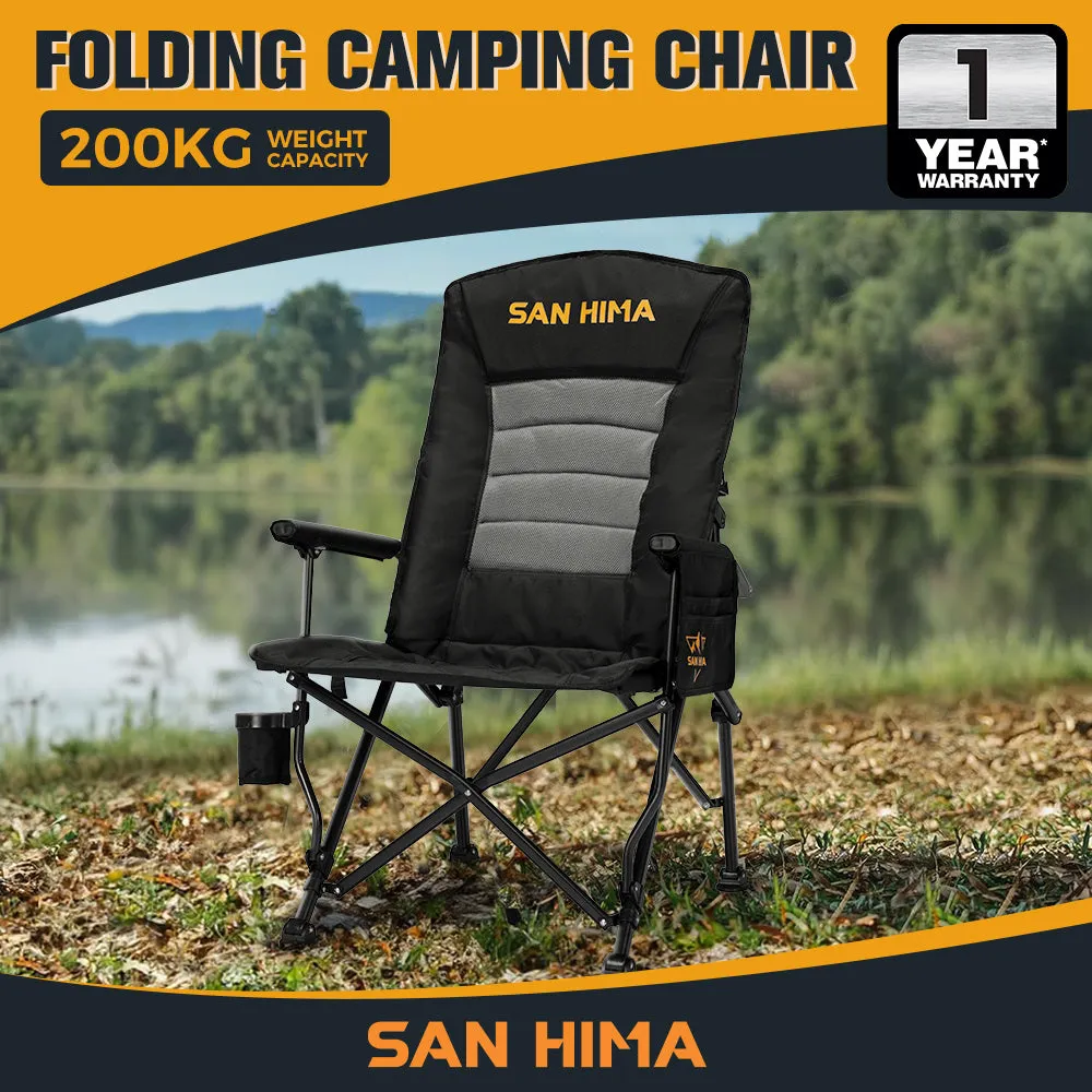San Hima Luxury Folding Camping Chair Outdoor Portable Thick Padding With Storage Bag