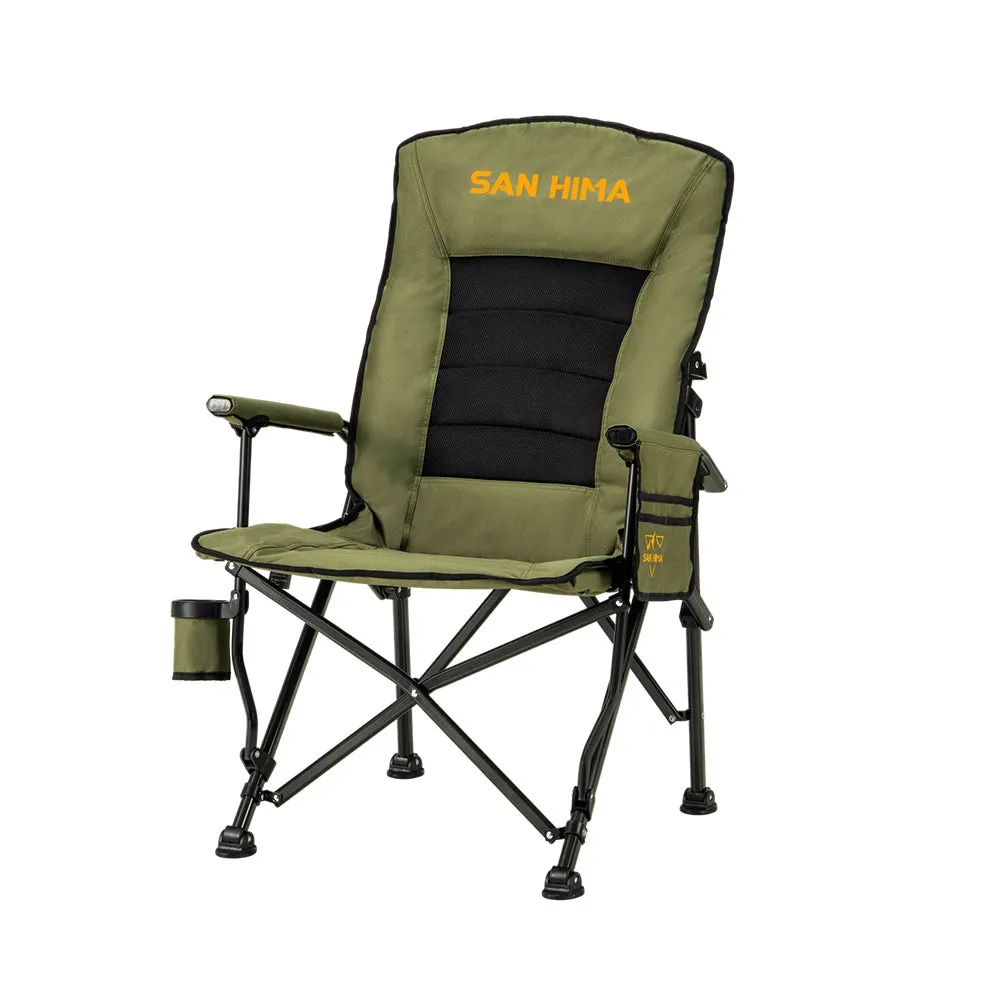San Hima Luxury Folding Camping Chair Outdoor Portable Thick Padding With Storage Bag