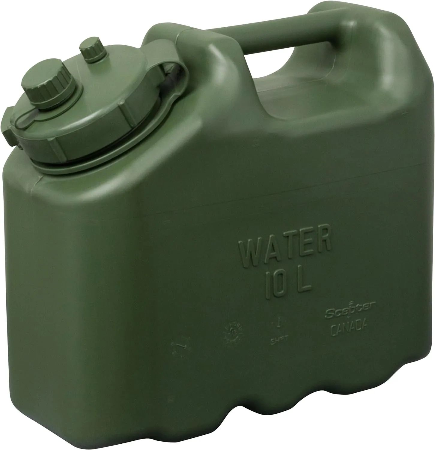 Scepter 2.5 Gallon True Military BPA Free Water Container, Food Grade Water Jug for Camping and Emergency Storage