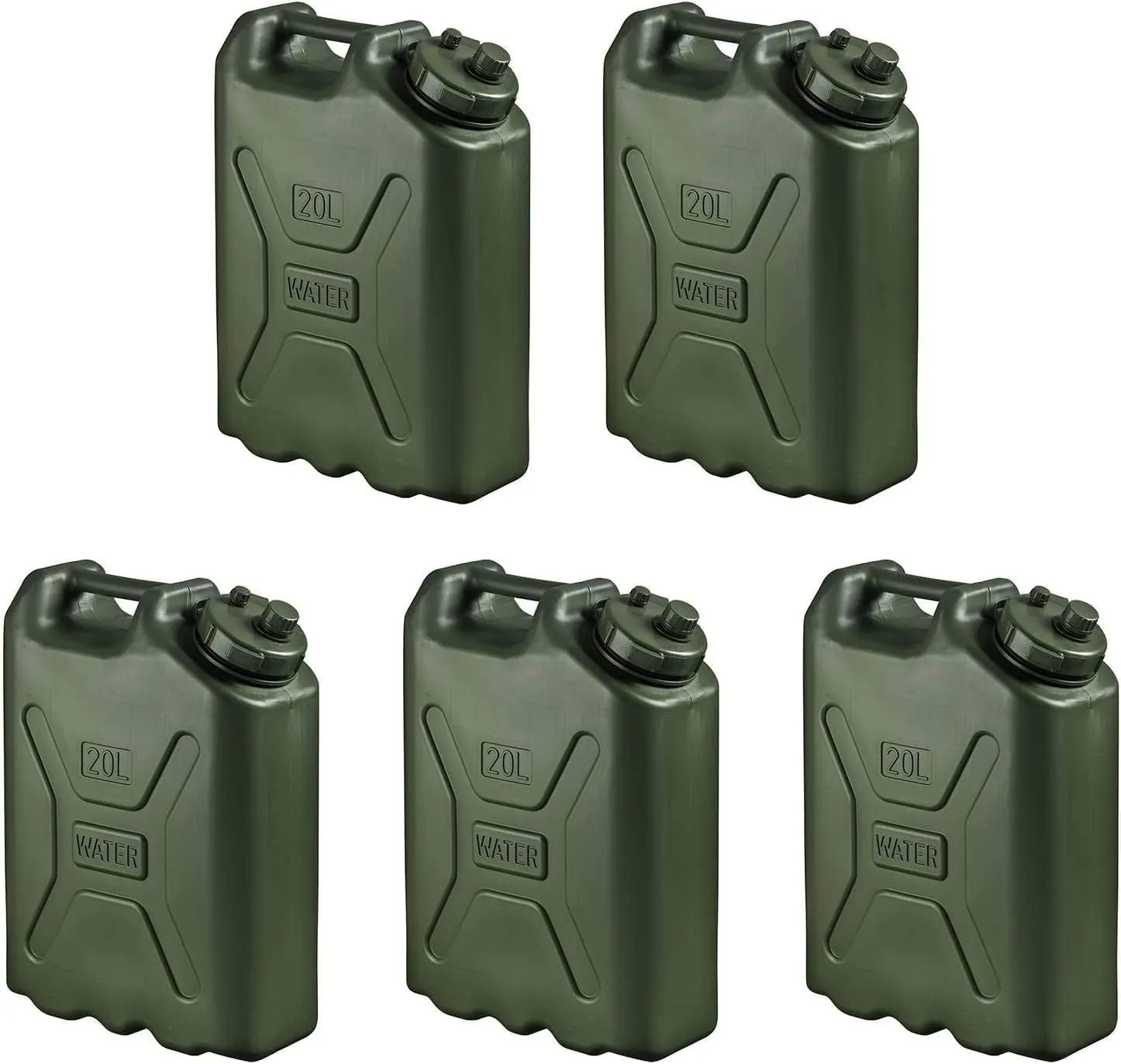 Scepter BPA Durable 5 Gallon 20 Liter Portable Military Water Storage Container for Camping, Outdoors and Emergency Management