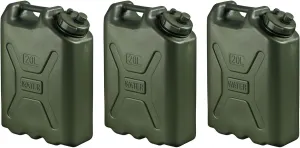Scepter BPA Durable 5 Gallon 20 Liter Portable Military Water Storage Container for Camping, Outdoors and Emergency Management