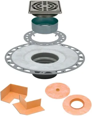 Schluter Systems Kerdi Shower Drain Kit - 4 Inch Grate