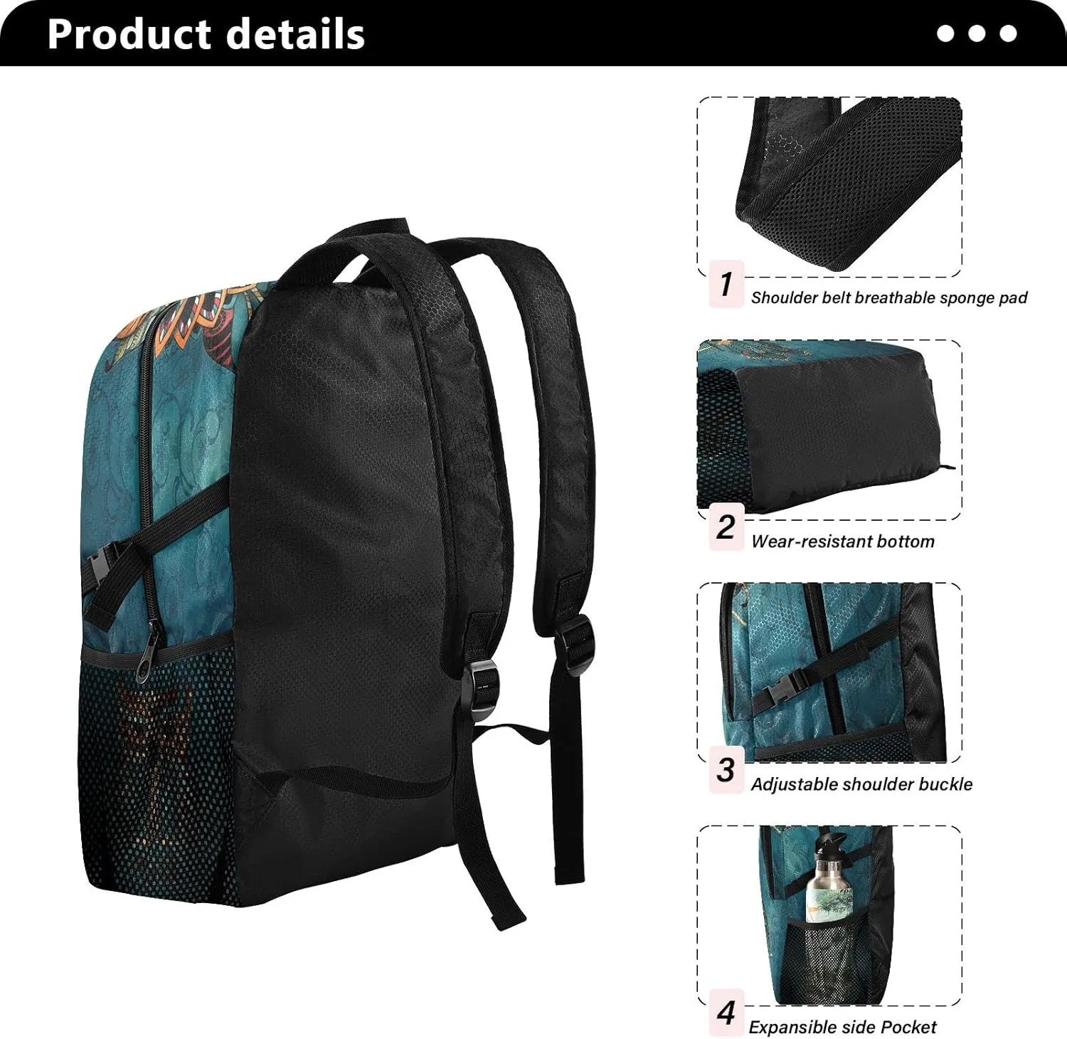 senya Lightweight Packable Backpack Travel Hiking Daypack Foldable Backpack Indian Cute Owl for Men Women