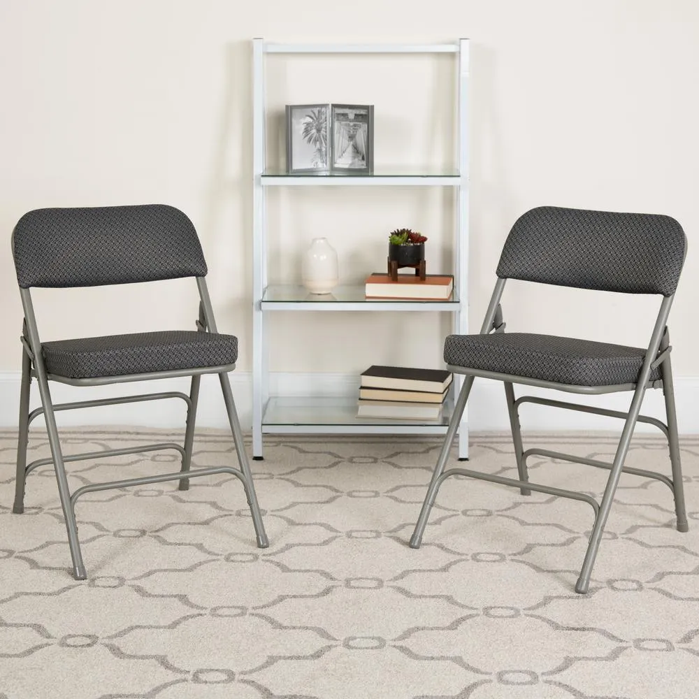 Set of 2: Padded Metal Folding Chair - Flash Furniture