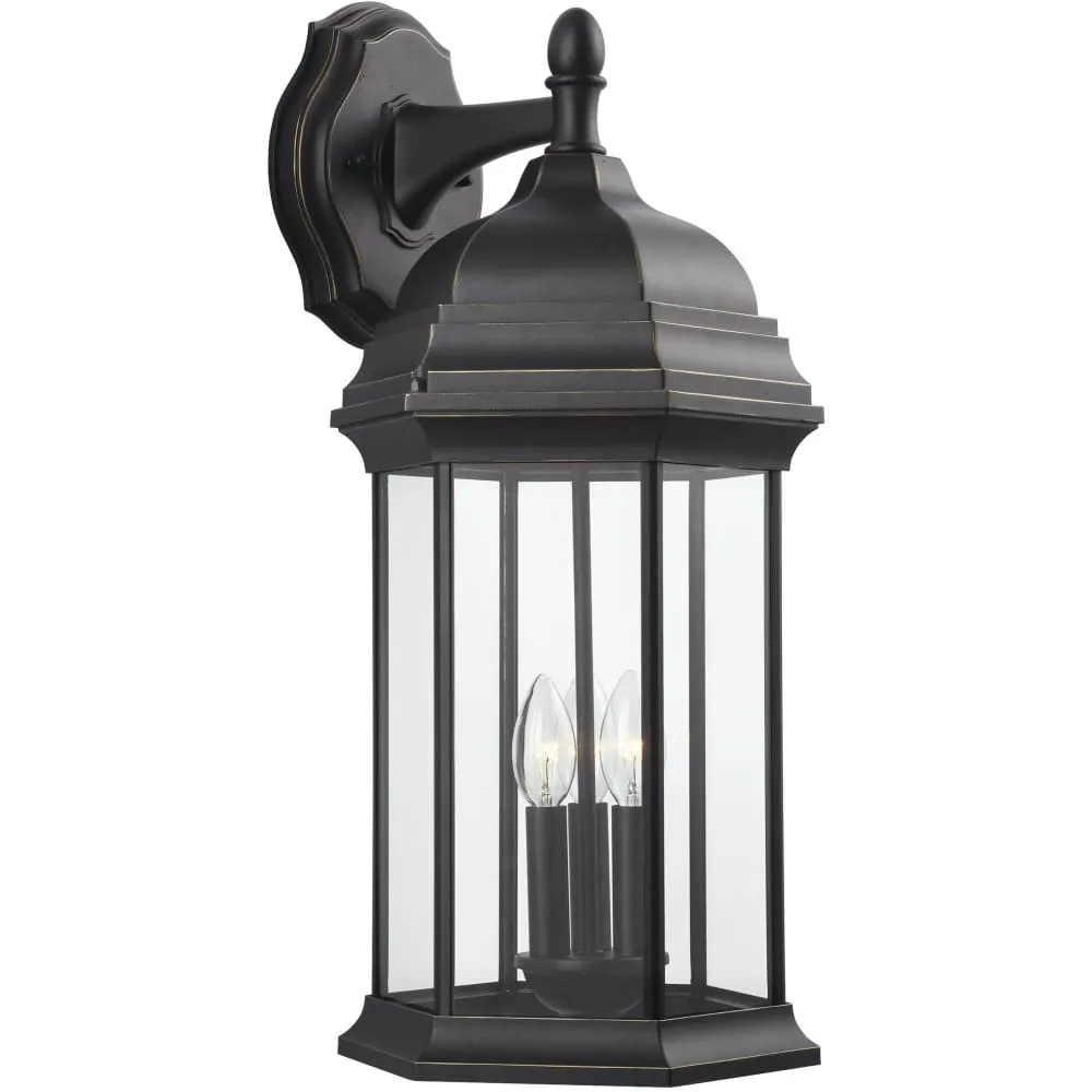 Sevier Antique Bronze LED Outdoor Wall Lantern