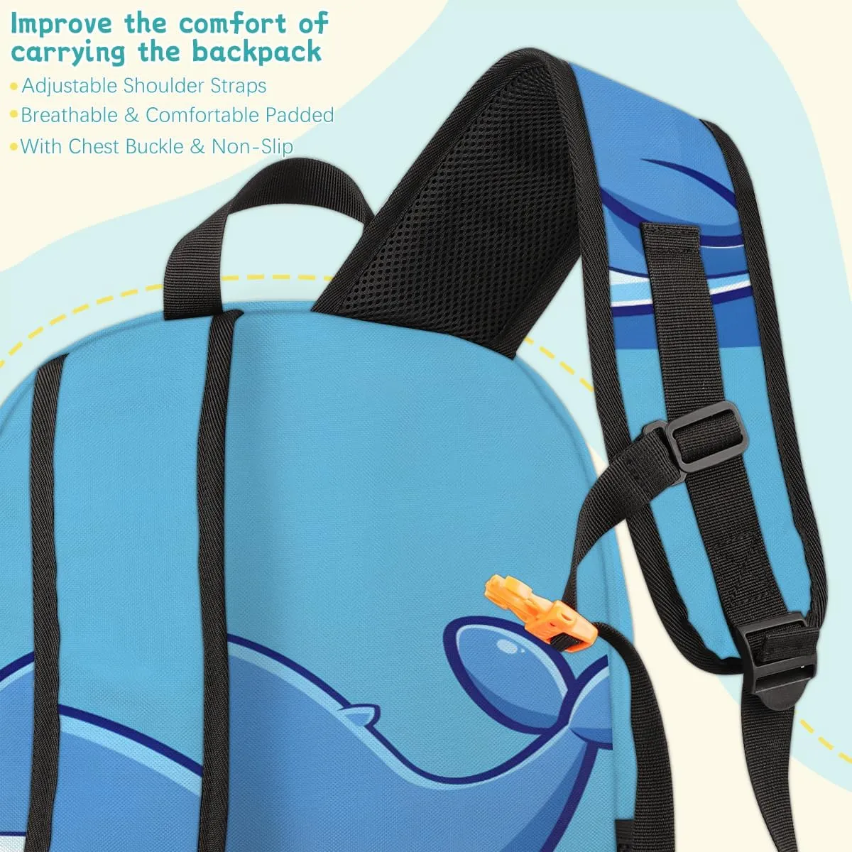 Sharks Pattern Carry on Travel Backpack for Women Men Water resistant Lightweight Rucksack Backpack for Weekender Casual Work Hiking Sea Fish Sharks