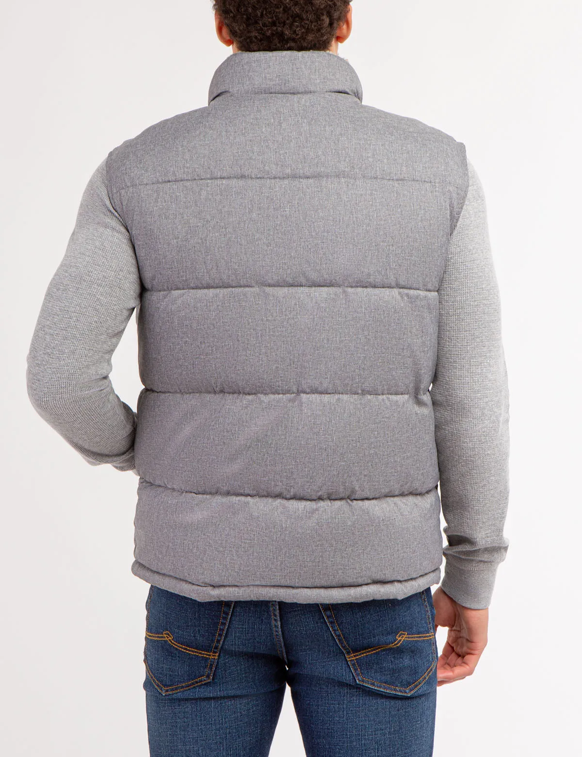 SIGNATURE VEST WITH SHERPA COLLAR