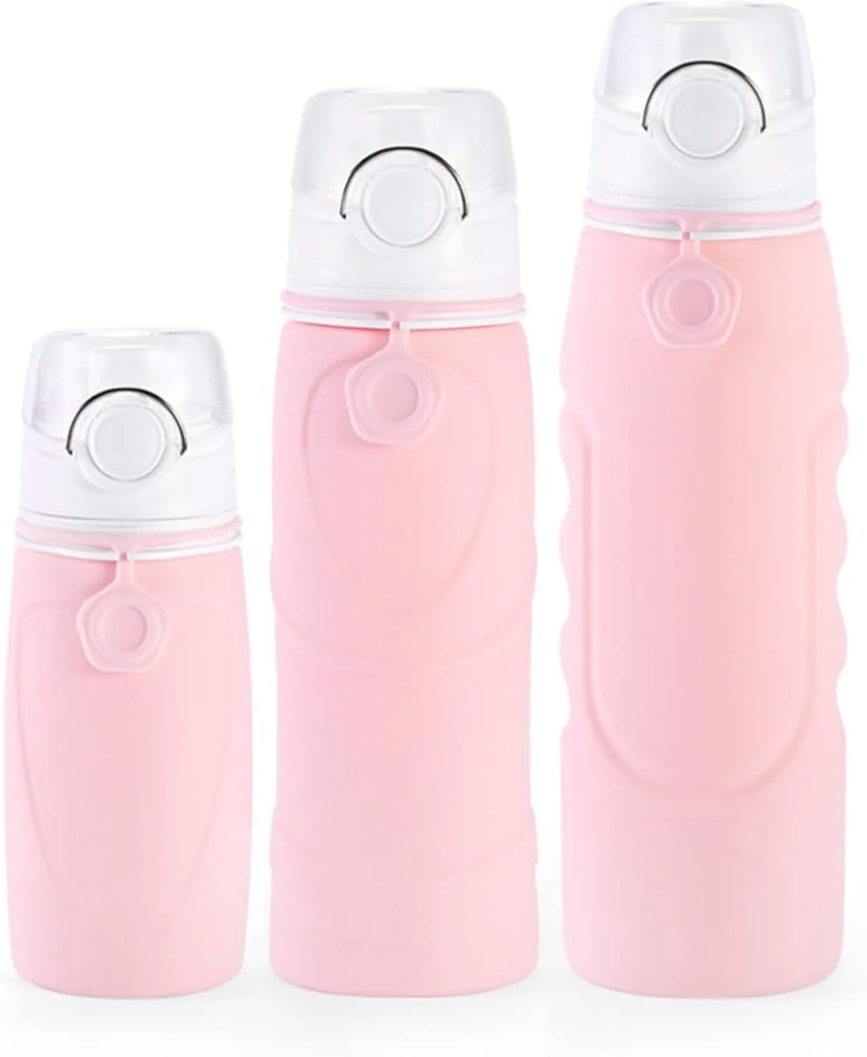 Silicone Foldable Water Bottle Cup Portable Sport Water Bottle Leakproof BPA Free Travel Water Bottles Gym Travel Camping Hiking Sport Outdoor Indoor Sport Travel Telescopic Cup(Orange,Large)