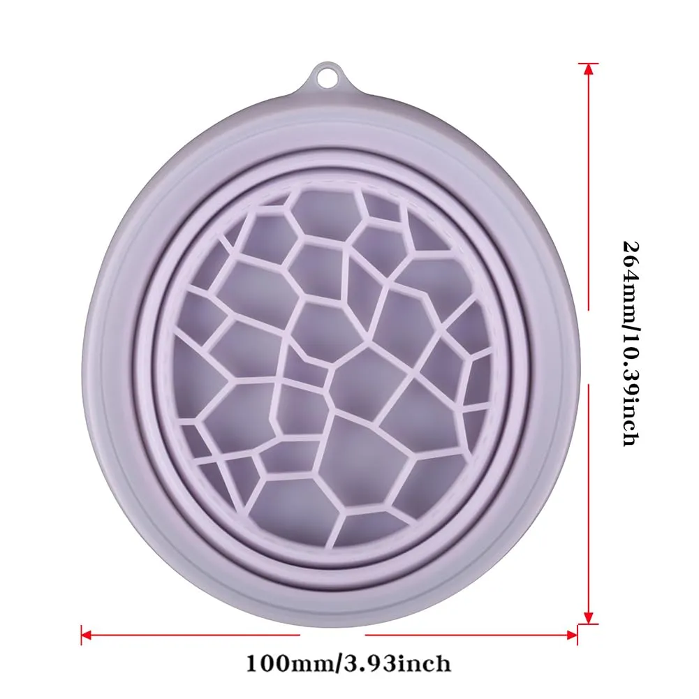 Silicone Ice Facial Folding Washbasin with Built-in Icetray Collapsible Facial Plunge Bowl for Home Ice Water Facials