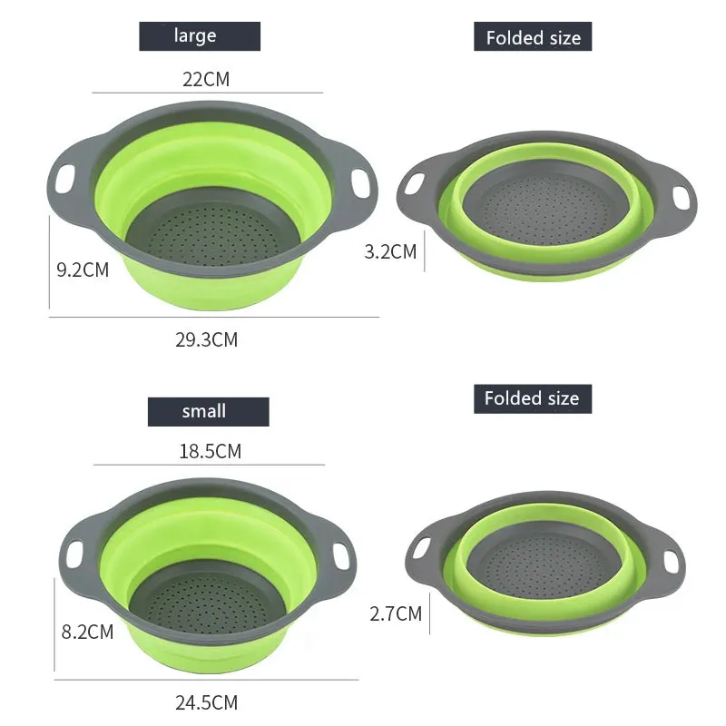 Silicone Round Collapsible Colander
