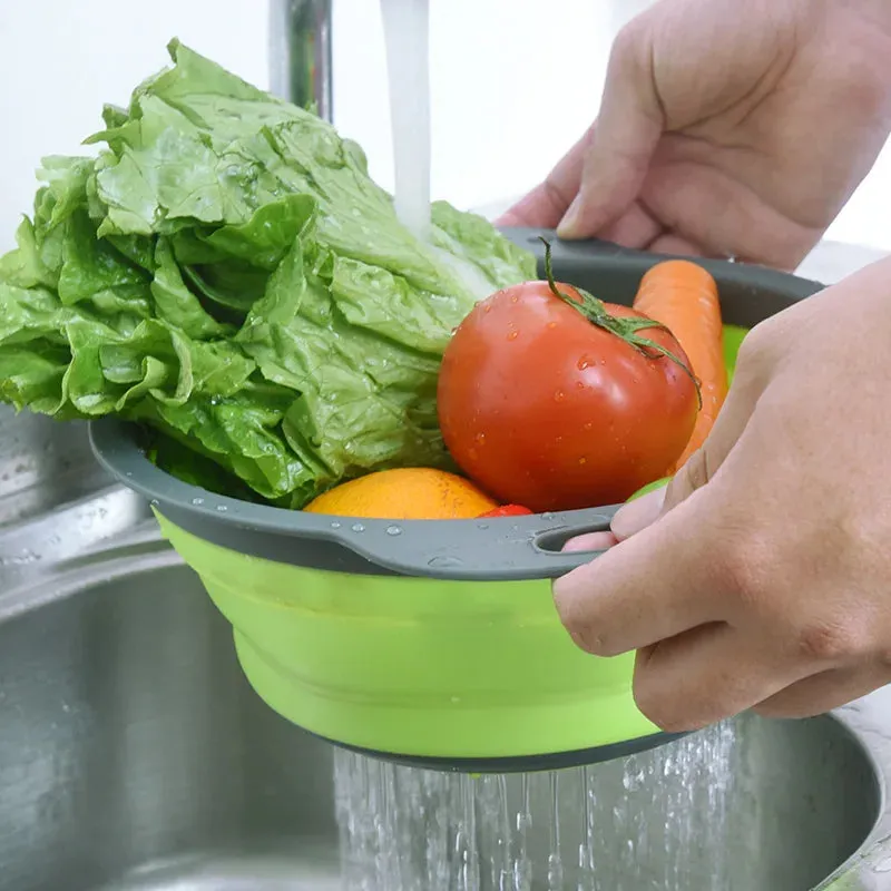 Silicone Round Collapsible Colander