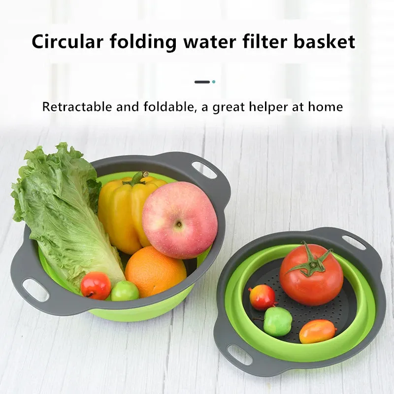 Silicone Round Collapsible Colander