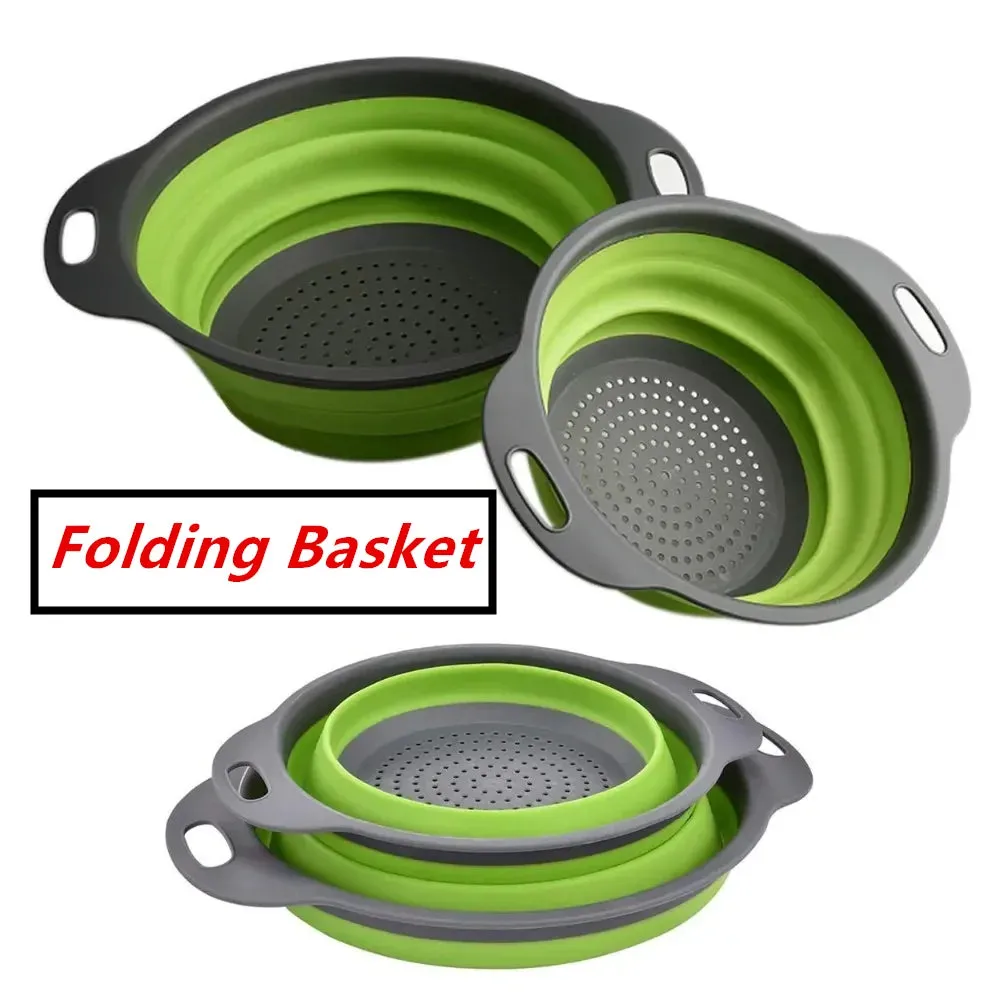 Silicone Round Collapsible Colander