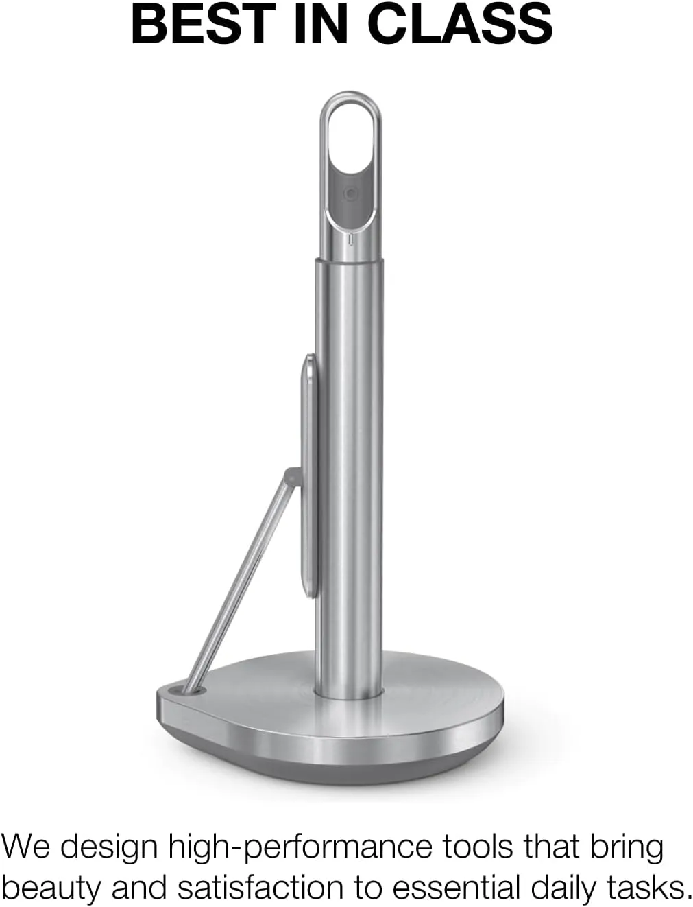 simplehuman Standing Paper Towel Holder with Spray Pump, Brushed Stainless Steel