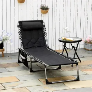 Single Beach Chair Outdoor Leisure Chair Folding Chair Camping Chair Reclining Chair Outdoor Scenery Chair, Suitable for Outdoor Camping