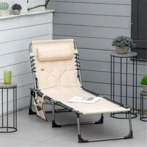 Single Beach Chair Outdoor Leisure Chair Folding Chair Camping Chair Reclining Chair Outdoor Scenery Chair, Suitable for Outdoor Camping