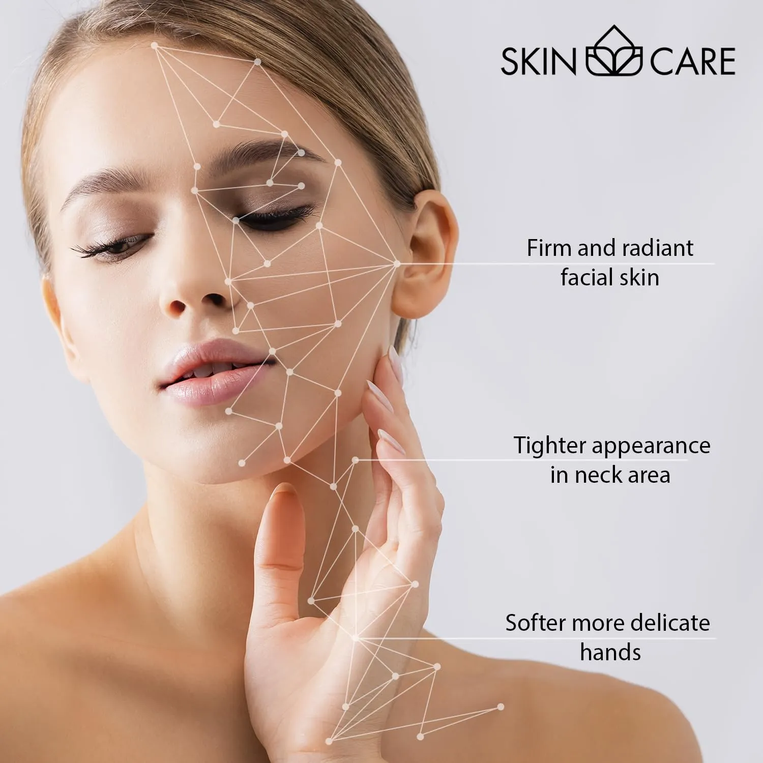 Skin Care Collagen 3-in-1 Moisturizer Face Cream, Neck and Hands - Treatment for Crepey Texture, Wrinkles and Sagging - Daily Lotion for All Skin Types - 16.9 fl. oz.