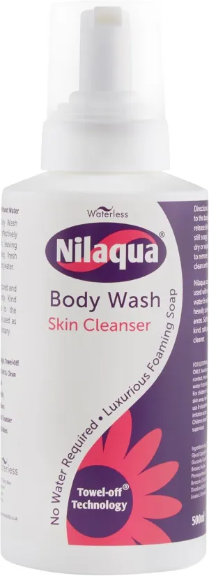 Skin Cleansing Body Wash Foam, No Water or Rinsing Required, Aerosol Free 500ml