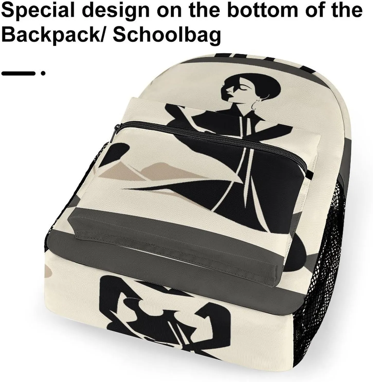 Small Backpacks Personalized Elegant Illustration Printing Travel Bag Lightweight Travel Backpack For Women Men