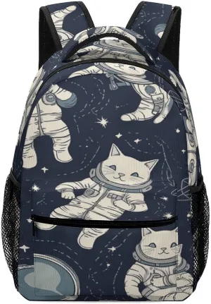 Small Backpacks Personalized Fun Astronaut Printing Travel Bag Lightweight Travel Backpack For Women Men