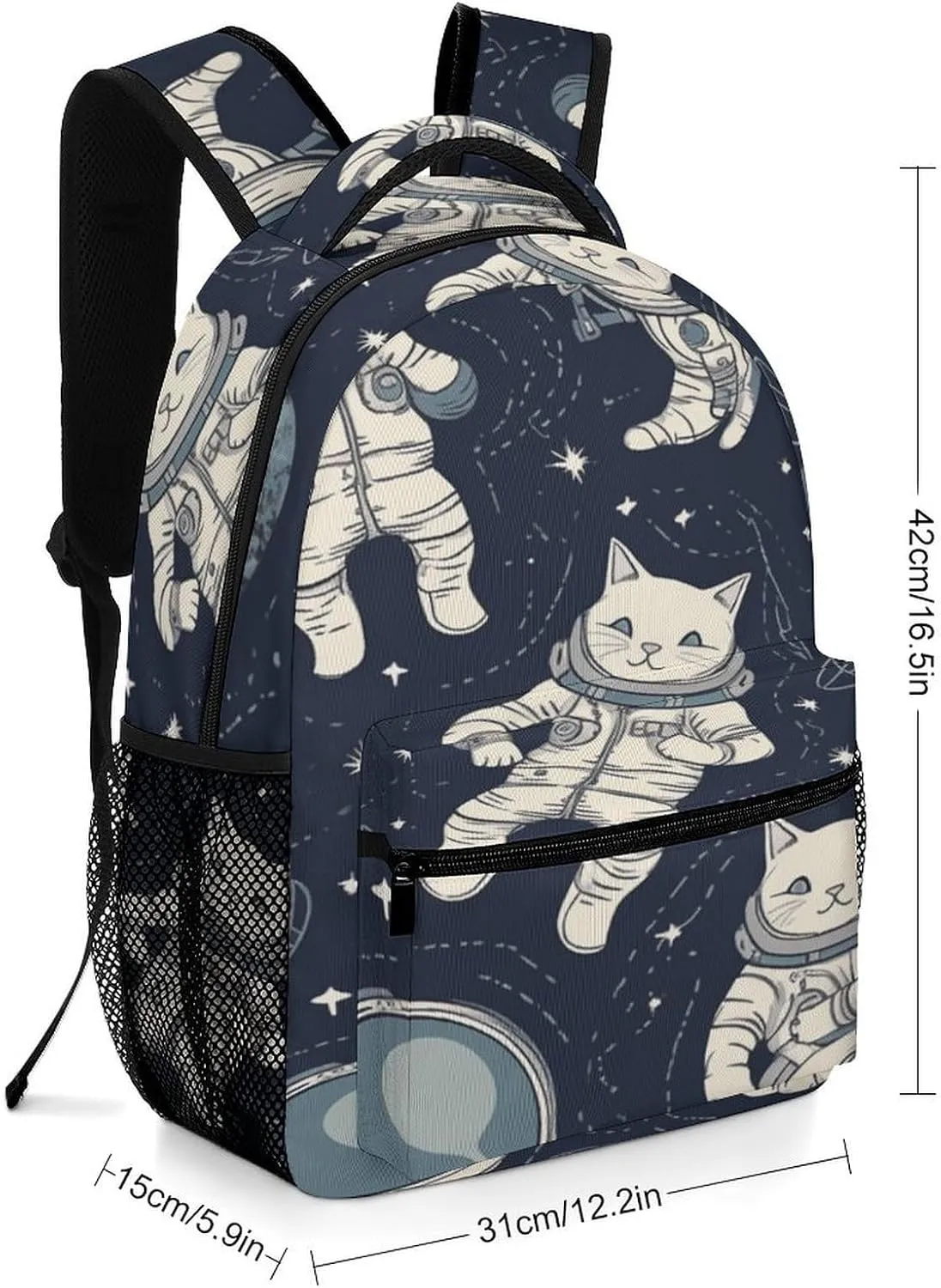 Small Backpacks Personalized Fun Astronaut Printing Travel Bag Lightweight Travel Backpack For Women Men