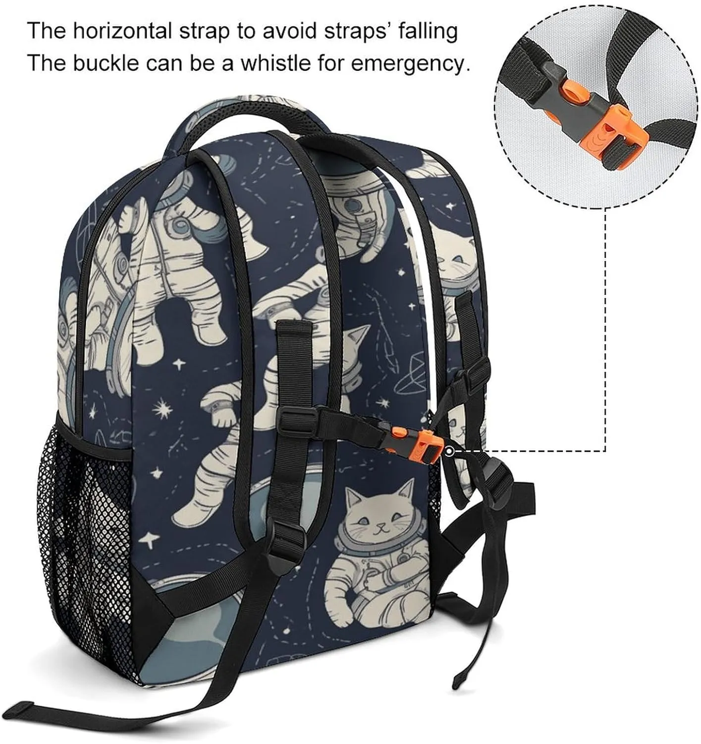 Small Backpacks Personalized Fun Astronaut Printing Travel Bag Lightweight Travel Backpack For Women Men