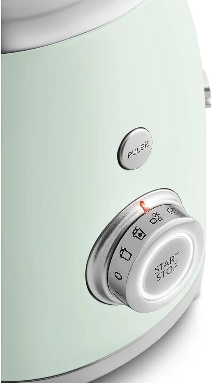 SMEG BLF03 Retro Style Blender – 600W Countertop Blender with 48 oz BPA-Free Jug, 3 Speeds   Pulse, Ice Crush & Smoothie Functions – 50s-Inspired Design-Pastel Green