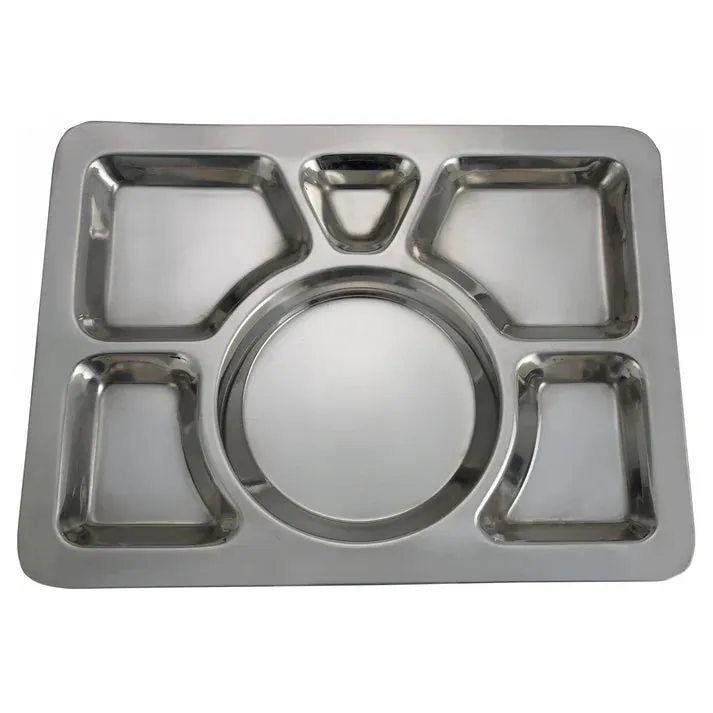 SMT-Series Stainless Steel 6 Compartment Mess Trays - A, B